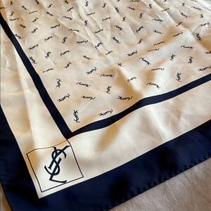 YSL Monogram Silk Scarf